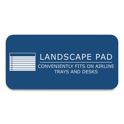 WIDE Landscape Format Writing Pad, Medium/College Rule, 40 White 11 x 9.5 Sheets, 18/Carton