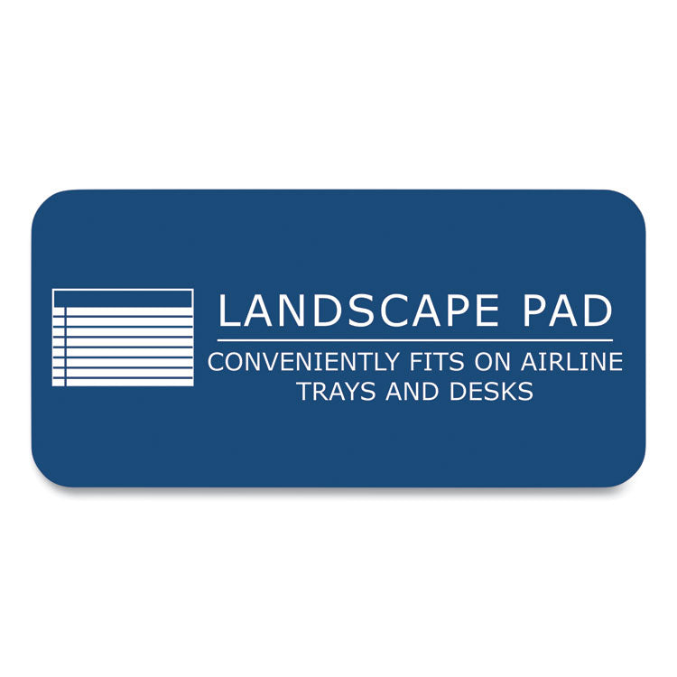 WIDE Landscape Format Writing Pad, Medium/College Rule, 40 White 11 x 9.5 Sheets, 18/Carton