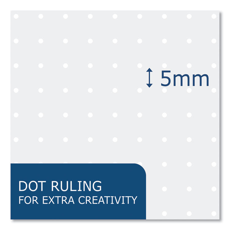 Whitelines Notebook, Dotted Rule (5 mm), Gray/Orange Cover, (70) 8.25 x 5.75 Sheets, 12/Carton