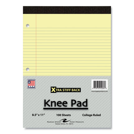 Stiff-Back Pad, Medium/College Rule, 100 Canary 8.5 x 11 Sheets, 36/Carton