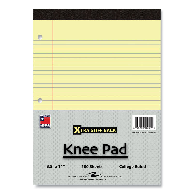 Stiff-Back Pad, Medium/College Rule, 100 Canary 8.5 x 11 Sheets, 36/Carton