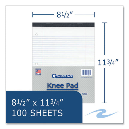 Stiff-Back Pad, Medium/College Rule, 100 White 8.5 x 11 Sheets, 36/Carton