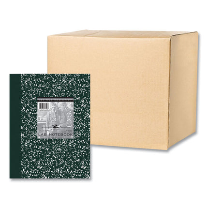 Lab and Science Marble Notebook, Quadrille Rule (5 sq/in), Green Marble Cover, (60) 10.13 x 7.88 Sheets, 24/Carton