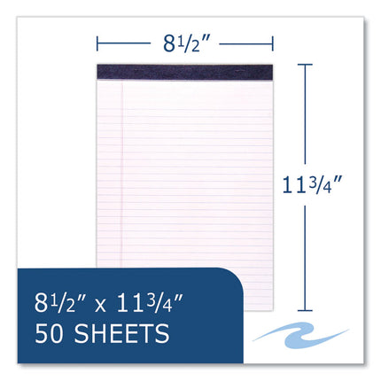 Legal Pad, 50 White 8.5 x 11 Sheets, 72/Carton