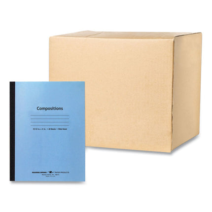 Flexible Cover Composition Notebook, Wide/Legal Rule, Blue Cover, (48) 10.5 x 8 Sheets, 72/Carton
