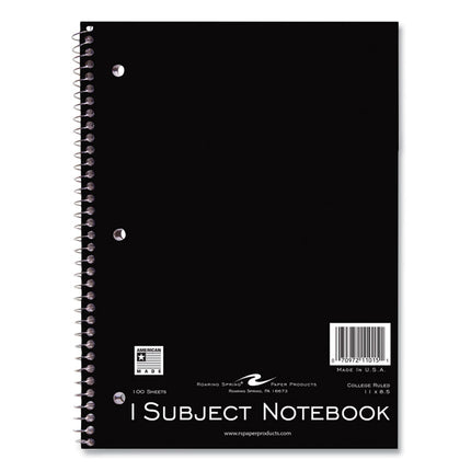 Subject Wirebound Notebook, 1-Subject, Medium/College Rule, Randomly Assorted Cover Colors, (100) 11 x 8.5 Sheets, 24/Carton