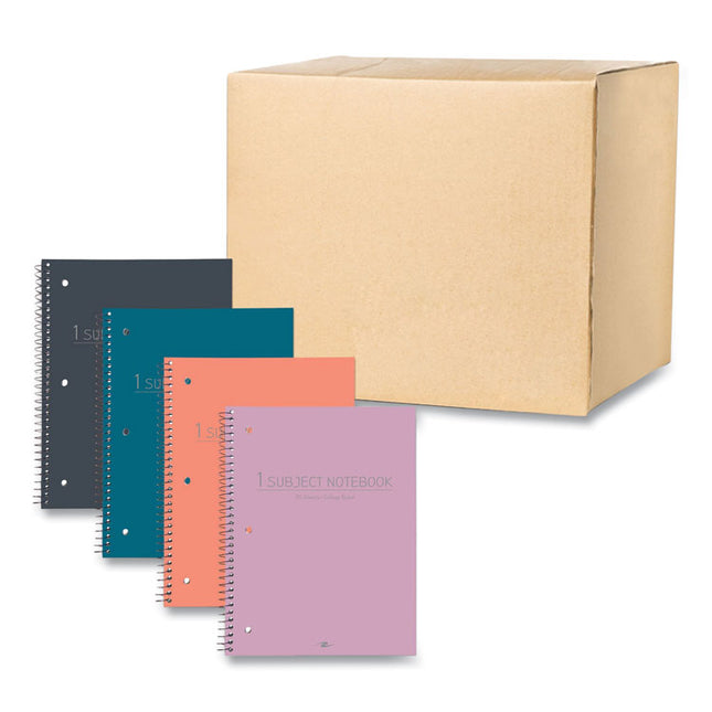 Subject Wirebound Promo Notebook, 1-Subject, Medium/College Rule, Assorted Cover Colors (Set 2), (70) 10.5 x 8 Sheets, 24/CT