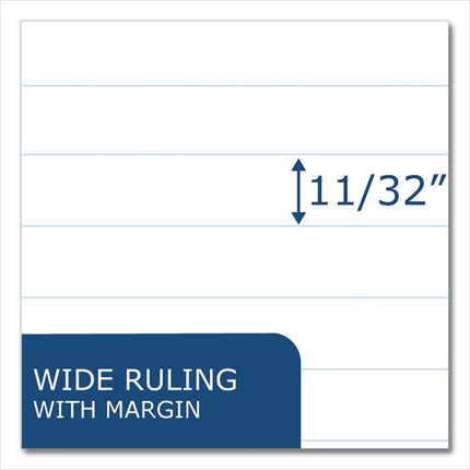 Hardcover Marble Composition Book, Wide/Legal Rule, Black Marble Cover, (100) 9.75 x 7.5 Sheets, 12/Carton