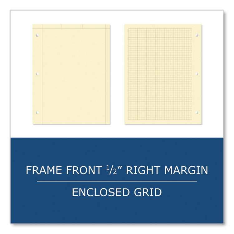 Engineer Pad, Quadrille Rule (5 sq/in), 100 Buff 8.5 x 11 Sheets, 24/Carton
