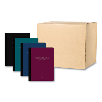 Poly Flex Composition Notebook, Wide/Legal Rule, Randomly Assorted Cover Colors (Set 1), (70) 9.75 x 7.5 Sheets, 24/Carton