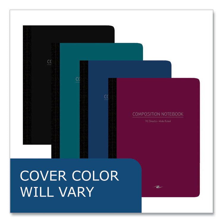 Poly Flex Composition Notebook, Wide/Legal Rule, Randomly Assorted Cover Colors (Set 1), (70) 9.75 x 7.5 Sheets, 24/Carton