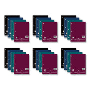 Subject Wirebound Promotional Notebook, 3-Subject, Wide/Legal Rule, Assorted Cover Colors, (120) 10.5 x 8 Sheets, 24/Carton