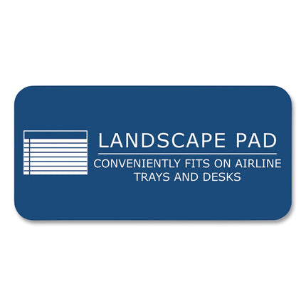 WIDE Landscape Format Writing Pad, Medium/College Rule, 40 Canary 11 x 9.5 Sheets, 18/Carton