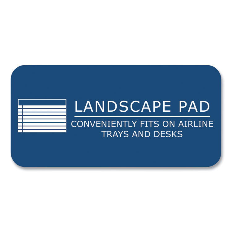 WIDE Landscape Format Writing Pad, Medium/College Rule, 40 Canary 11 x 9.5 Sheets, 18/Carton