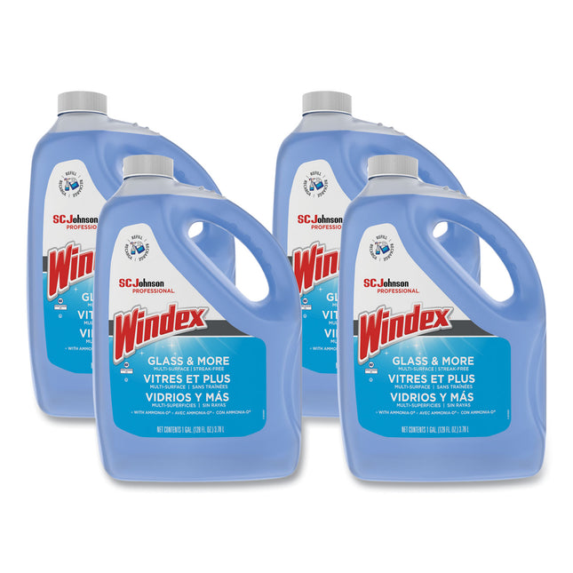 Glass Cleaner With Ammonia-D, 1 Gal Bottle, 4/carton