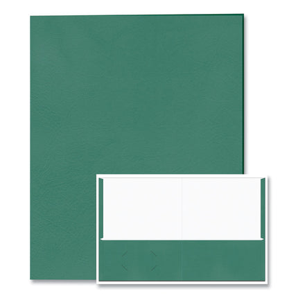 Pocket Folder, 0.5" Capacity, 11 x 8.5, Green, 25/Box, 10 Boxes/Carton