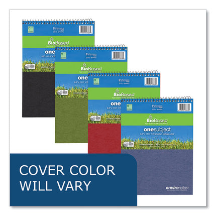 Earthtones BioBased Paper Wirebound Notepad, Medium/College Rule, Randomly Assorted Cover Colors, (70) 8.5 x 11 Sheets, 24/CT