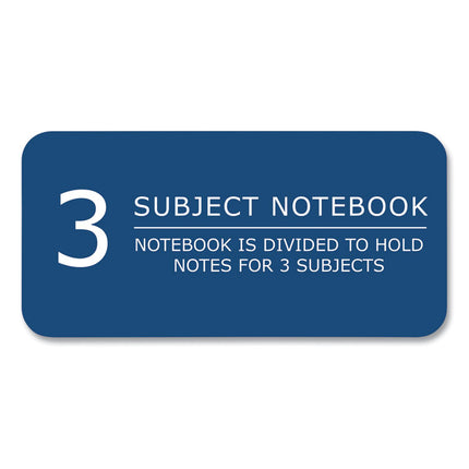 Earthtones BioBased Paper Notebook, 3-Subject, College Rule, Randomly Assorted Cover Colors, (120) 11 x 9 Sheets, 24/Carton