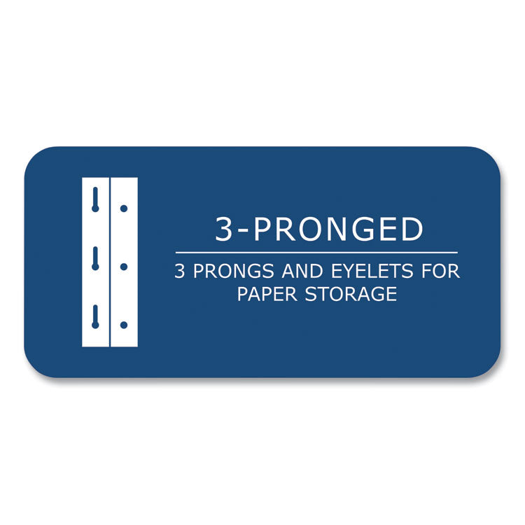 Pocket Folder with 3 Fasteners, 0.5" Capacity, 11 x 8.5, Red, 25/Box, 10 Boxes/Carton