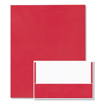 Pocket Folder, 0.5" Capacity, 11 x 8.5, Red, 25/Box, 10 Boxes/Carton