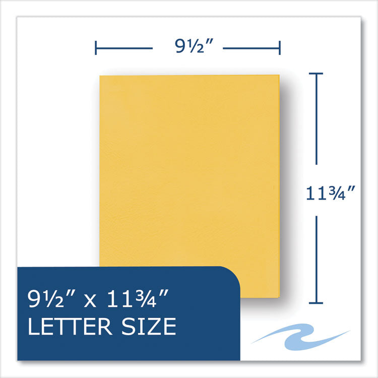 Pocket Folder, 0.5" Capacity, 11 x 8.5, Gold, 25/Box, 10 Boxes/Carton
