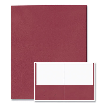 Pocket Folder, 0.5" Capacity, 11 x 8.5, Scarlet, 25/Box, 10 Boxes/Carton