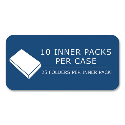 Pocket Folder with 3 Fasteners, 0.5" Capacity, 11 x 8.5, Light Blue, 25/Box, 10 Boxes/Carton