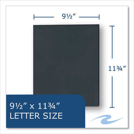 Pocket Folder, 0.5" Capacity, 11 x 8.5, Black, 25/Box, 10 Boxes/Carton