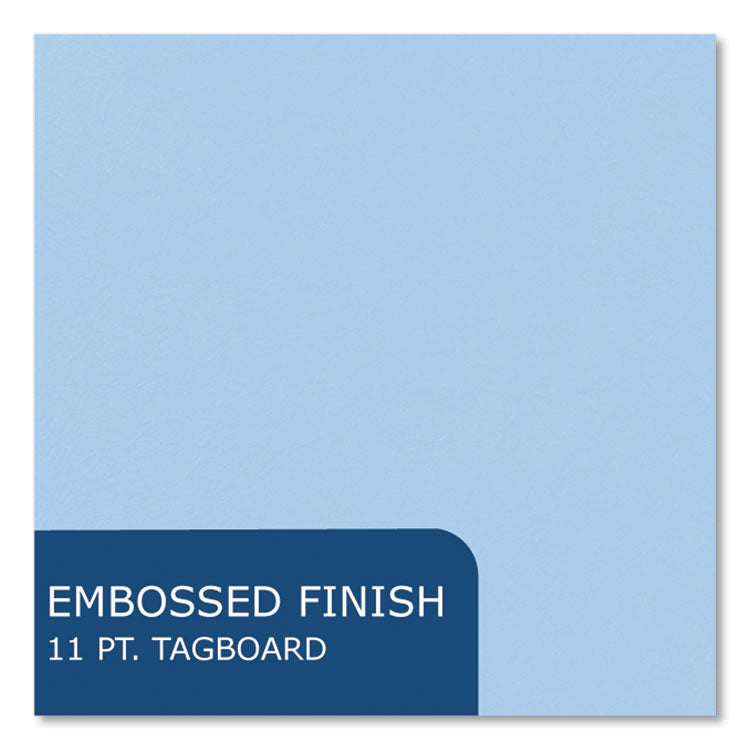 Pocket Folder, 0.5" Capacity, 11 x 8.5, Light Blue, 25/Box, 10 Boxes/Carton