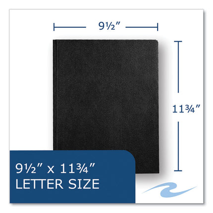 Pocket Folder with 3 Fasteners, 0.5" Capacity, 11 x 8.5, Black, 25/Box, 10 Boxes/Carton