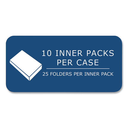 Pocket Folder, 0.5" Capacity, 11 x 8.5, Dark Blue, 25/Box, 10 Boxes/Carton