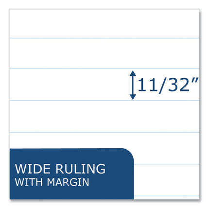 Recycled Exam Book, Wide/Legal Rule, Blue Cover, (8) 11 x 8.5 Sheets, 500/Carton