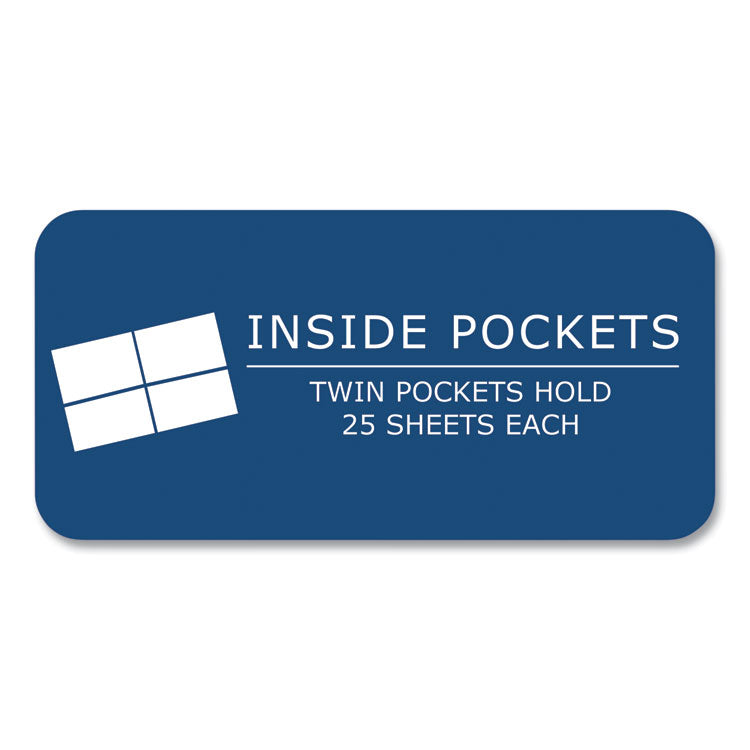 Pocket Folder with 3 Fasteners, 0.5" Capacity, 11 x 8.5, Red, 25/Box, 10 Boxes/Carton