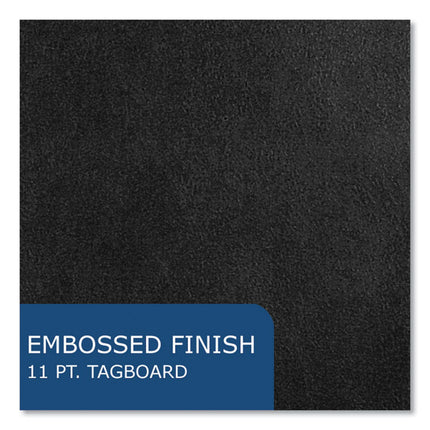 Pocket Folder with 3 Fasteners, 0.5" Capacity, 11 x 8.5, Black, 25/Box, 10 Boxes/Carton