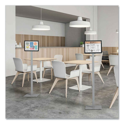 Mobile TV Cart COWORKSATION, Engineered Wood, 3 Shelves, Supports 40 lb, 22.5" x 22.6" x 50.89", White