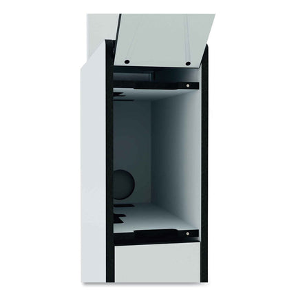 Mobile TV Cart COWORKSATION, Engineered Wood, 3 Shelves, Supports 40 lb, 22.5" x 22.6" x 50.89", White