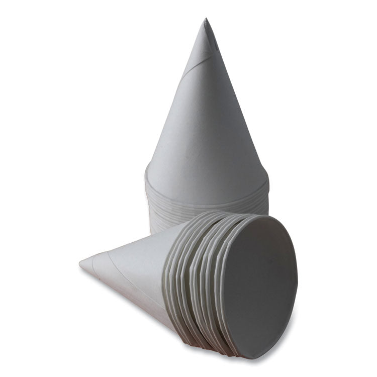 Cone Cups, 4.5 oz, Sugarcane, White, 5,000/Carton