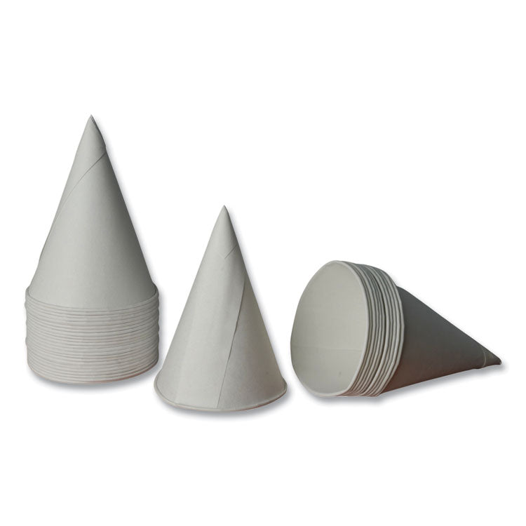 Cone Cups, 4.5 oz, Sugarcane, White, 5,000/Carton