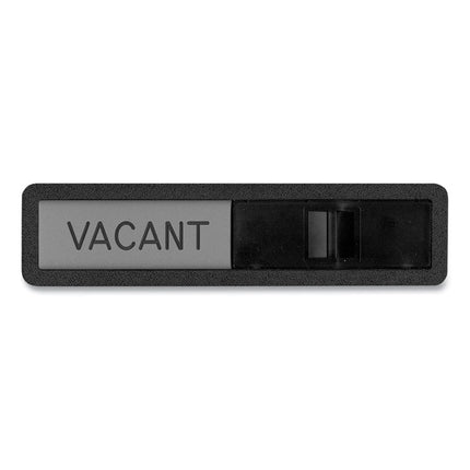 Vacant/In Use Sign, In-Use; Vacant, 2.5 x 10.5, Black/Silver