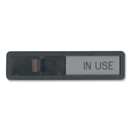 Vacant/In Use Sign, In-Use; Vacant, 2.5 x 10.5, Black/Silver