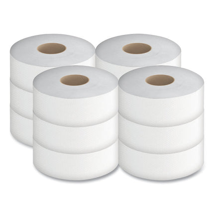 Select Jumbo Bath Tissue, Septic Safe, 2-Ply, White, 3.3" X 1,000 Ft, 12 Rolls/carton