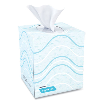 Signature Facial Tissue, 2-Ply, White, Cube, 90 Sheets/box, 36 Boxes/carton
