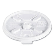 Lift n' Lock Plastic Hot Cup Lids, Fits 10 oz Hot Cups, White, 1,000/Carton