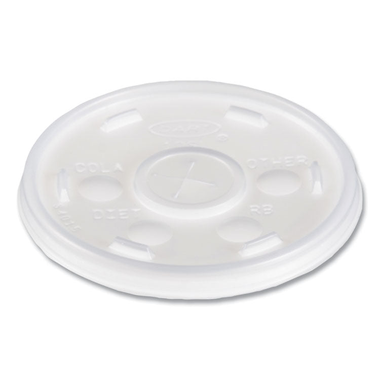 Plastic Cold Cup Lids, Fits 10 oz Cold Cups, Translucent, 100/Pack, 10 Packs/Carton