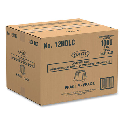 D-T Sundae/Cold Cup Lids, Fits 6 oz/8 oz/12 oz Cold Cups, Plastic, Clear, 50/Pack, 20 Packs/Carton