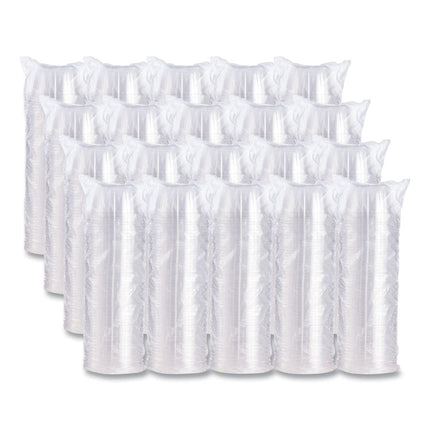 D-T Sundae/Cold Cup Lids, Fits 6 oz/8 oz/12 oz Cold Cups, Plastic, Clear, 50/Pack, 20 Packs/Carton