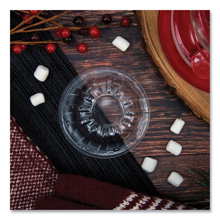 D-T Sundae/Cold Cup Lids, Fits 6 oz/8 oz/12 oz Cold Cups, Plastic, Clear, 50/Pack, 20 Packs/Carton