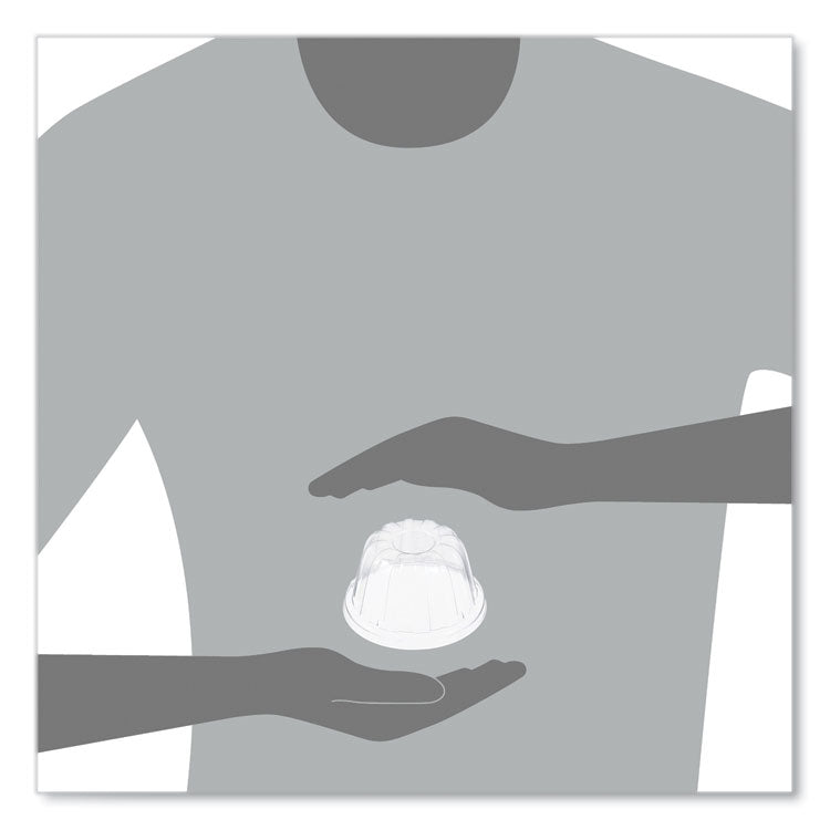 D-T Sundae/Cold Cup Lids, Fits 6 oz/8 oz/12 oz Cold Cups, Plastic, Clear, 50/Pack, 20 Packs/Carton