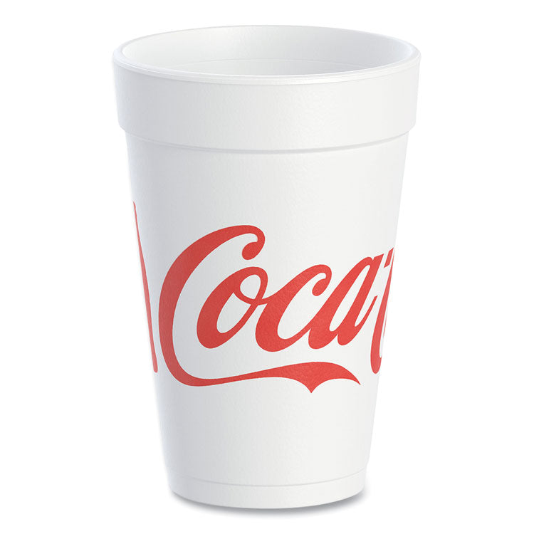 Coca-Cola Foam Cups, 16 Oz, White/red, 25/bag, 40 Bags/carton
