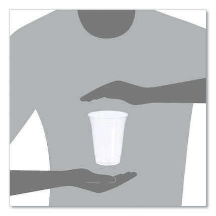 Conex ClearPro Plastic Cold Cups, 16 oz, Clear, 50/Pack, 20 Packs/Carton